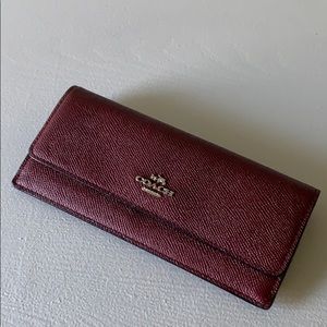 Coach Slim Envelope Saffiano Wallet